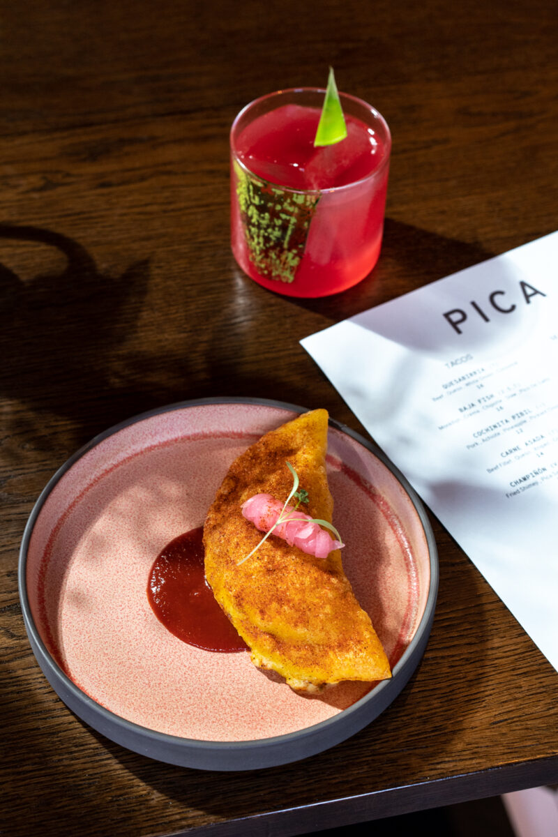 Cheese tostada at PICA, Belmont Road. Photography: Elaine Hill, Belfast, Northern Ireland. - Food photography at PICA